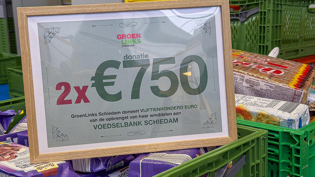 De cheque van 2x €750