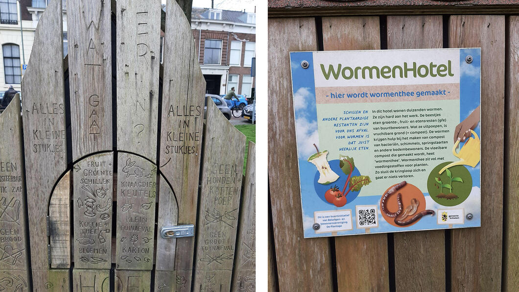 Wormenhotel in de Plantage