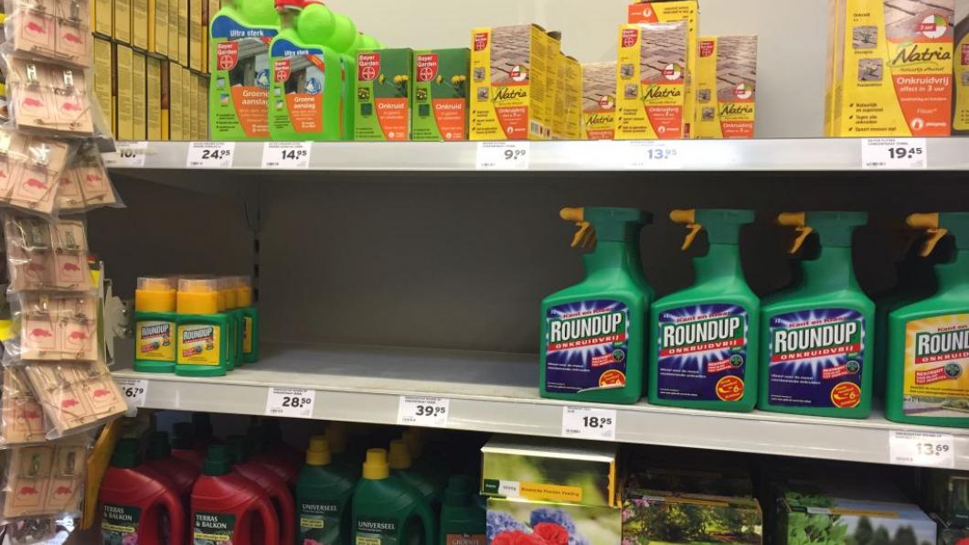 RoundUp in de schappen van de Gamma