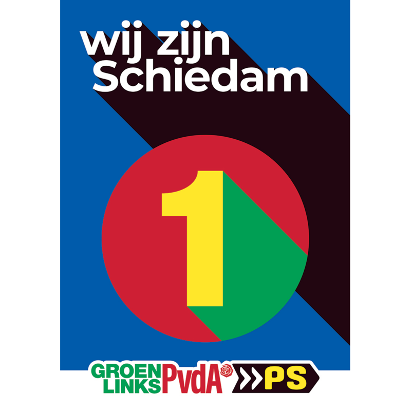 lijst één - de samenwerking van GroenLinks, PvdA en Progressief Schiedam